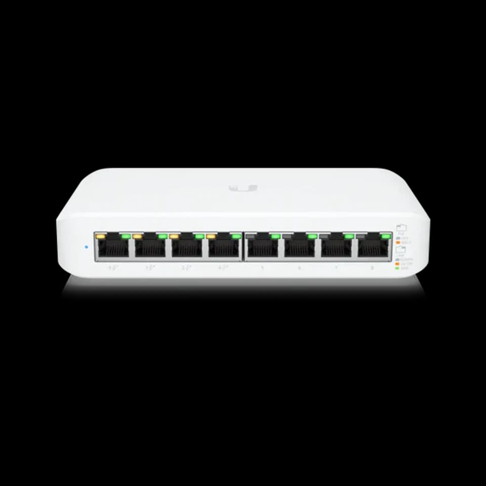 UniFi Switch Lite 8 PoE 交換器 | 8埠 Gigabit PoE供電網管型交換器 | Ubiquiti 網路交換機