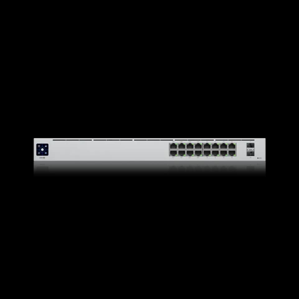 UniFi Switch 16 PoE 交換器 | 16埠 Gigabit PoE供電網管型交換器 | Ubiquiti 專業級網路交換機
