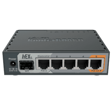 MikroTik hEX S RB760iGS 千兆有線VPN路由器 | 5埠Gigabit + SFP埠 | 專業RouterOS | 高效能智慧型網路分享器