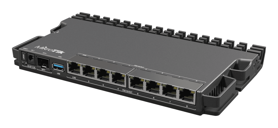 MikroTik RB5009UPr+S+IN 高效 PoE 路由器｜8埠 Gigabit + 2.5G SFP+ 多功能網管交換器