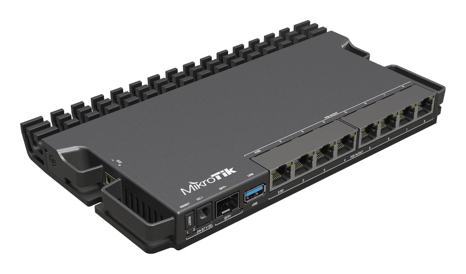 MikroTik RB5009UPr+S+IN 高效 PoE 路由器｜8埠 Gigabit + 2.5G SFP+ 多功能網管交換器