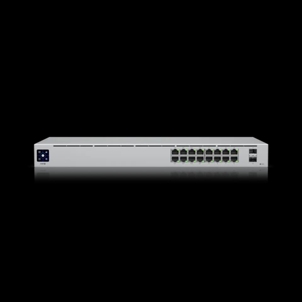 UniFi Switch 16 PoE 交換器 | 16埠 Gigabit PoE供電網管型交換器 | Ubiquiti 專業級網路交換機