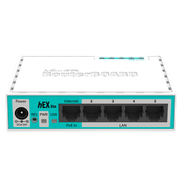 MikroTik RB750r2 hEX Lite 有線路由器 | 高效能5埠千兆乙太網路 | 小型家用/中小企業專業網路解決方案