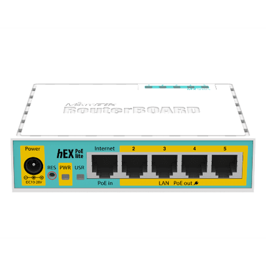 MikroTik RB750UPr2 hEX POE Lite 智能5埠以太網路路由器 | 支援POE供電 | 高效能小型網管型路由器