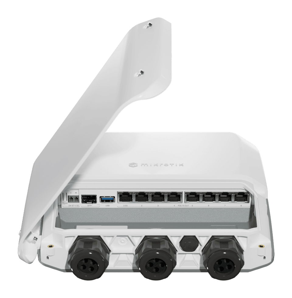 MikroTik RB5009UPr+S+OUT 工業級 PoE 路由器 7埠Gigabit乙太網 + SFP+ 10G 網管型交換器 防水外殼