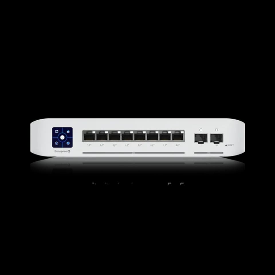 UniFi Switch Enterprise 8 PoE 專業級網管交換器｜8埠 PoE+｜2埠10G SFP+上行｜雲端集中管理
