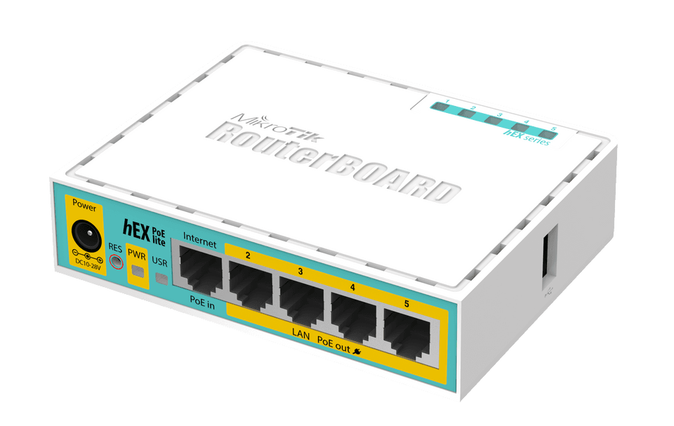 MikroTik RB750UPr2 hEX POE Lite 智能5埠以太網路路由器 | 支援POE供電 | 高效能小型網管型路由器