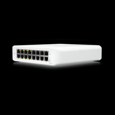 UniFi Switch Lite 16 PoE 交換器 | 16埠 Gigabit PoE 網管型交換機 | Ubiquiti 靜音輕巧交換器