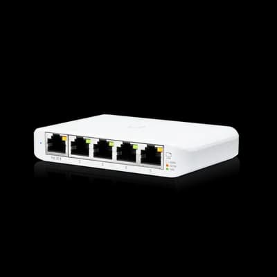 Ubiquiti UniFi Switch Flex Mini 網管型千兆交換器 5埠輕巧PoE供電 高效散熱 適用家用與商業網路