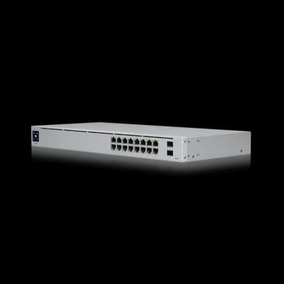 UniFi Switch 16 PoE 交換器 | 16埠 Gigabit PoE供電網管型交換器 | Ubiquiti 專業級網路交換機