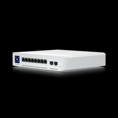 UniFi Switch Enterprise 8 PoE 專業級網管交換器｜8埠 PoE+｜2埠10G SFP+上行｜雲端集中管理