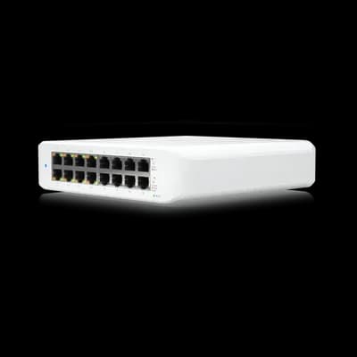UniFi Switch Lite 16 PoE 交換器 | 16埠 Gigabit PoE 網管型交換機 | Ubiquiti 靜音輕巧交換器